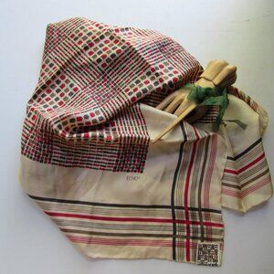 SALE Classy Echo Ladies Scarf Forest Colors Grid Pattern